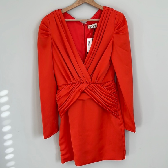 NWT NICHOLAS x REVOLVE Gathered Dress in Poppy. Size 4. - Picture 4 of 8